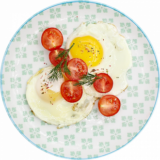 Яичница со шпинатом