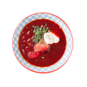 Борщ флотский с копченостями