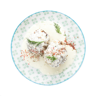 Ёжики мясные в сырном соусе