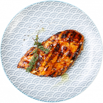 Филе индейки сувид с соусом терияки