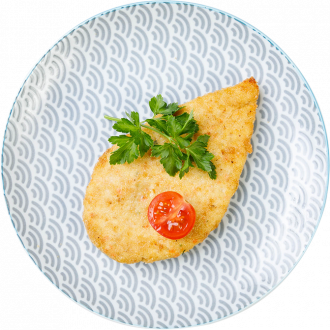 Котлета из индейки с сыром и жареным луком
