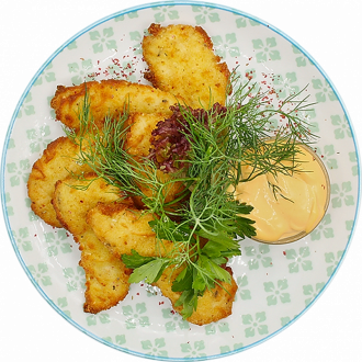 Наггетсы куриные с сырным соусом