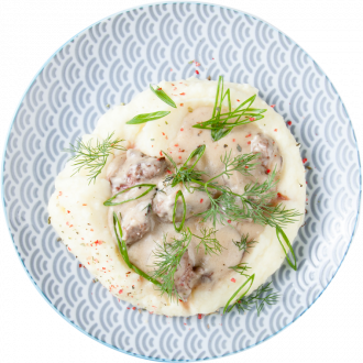 Печень куриная с овощами