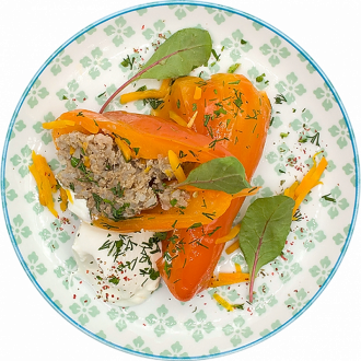 Перец фаршированный  курицей