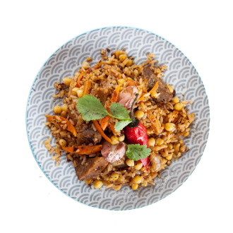Плов из булгура с курицей