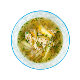 Рассольник с куриными потрошками