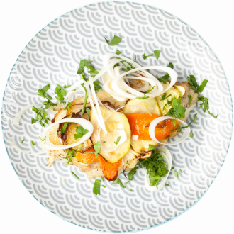 Рыба Аппетитная с сельдереем и овощами