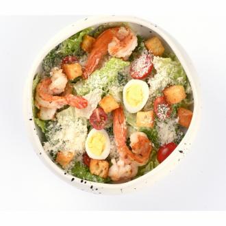 Салат  Цезарь с креветками от Шефа