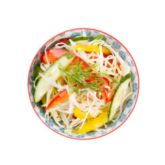 Салат из капусты с овощами