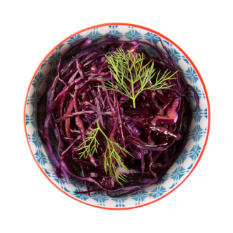Салат из краснокочанной капусты с овощами