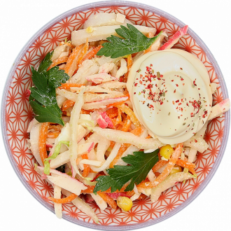 Салат "Красное море" с кальмарами