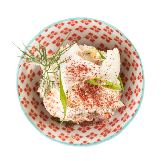 Салат "Мясной" с заправкой из дижонской горчицы