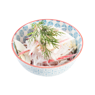 Салат с фунчозой и крабовыми палочками