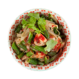 Салат с курицей, картофелем и корнишонами