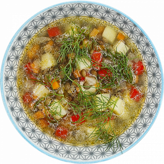 Суп из чечевицы с овощами