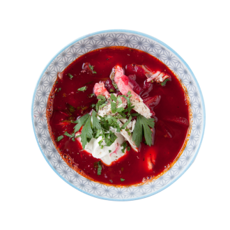 Свекольник холодный с курицей