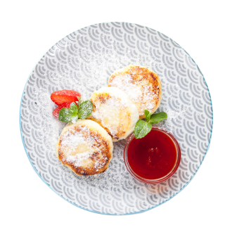 Сырники с изюмом и сгущенкой