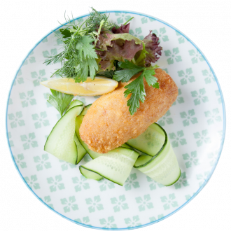 Зраза рыбная с сыром и зеленью