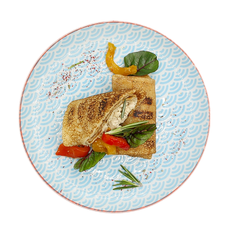 Блины с ветчиной и картофелем