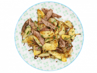 Картошка жареная с мясом