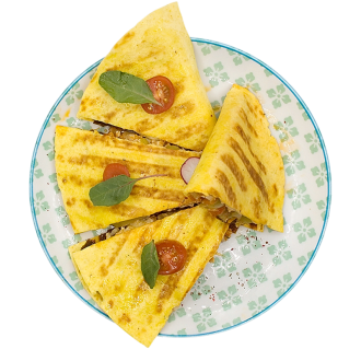 Кесадилья с курицей и лечо