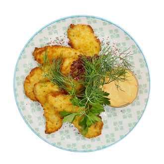Куриные палочки с лимонным соусом