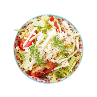 Салат из пекинской капусты с помидорами